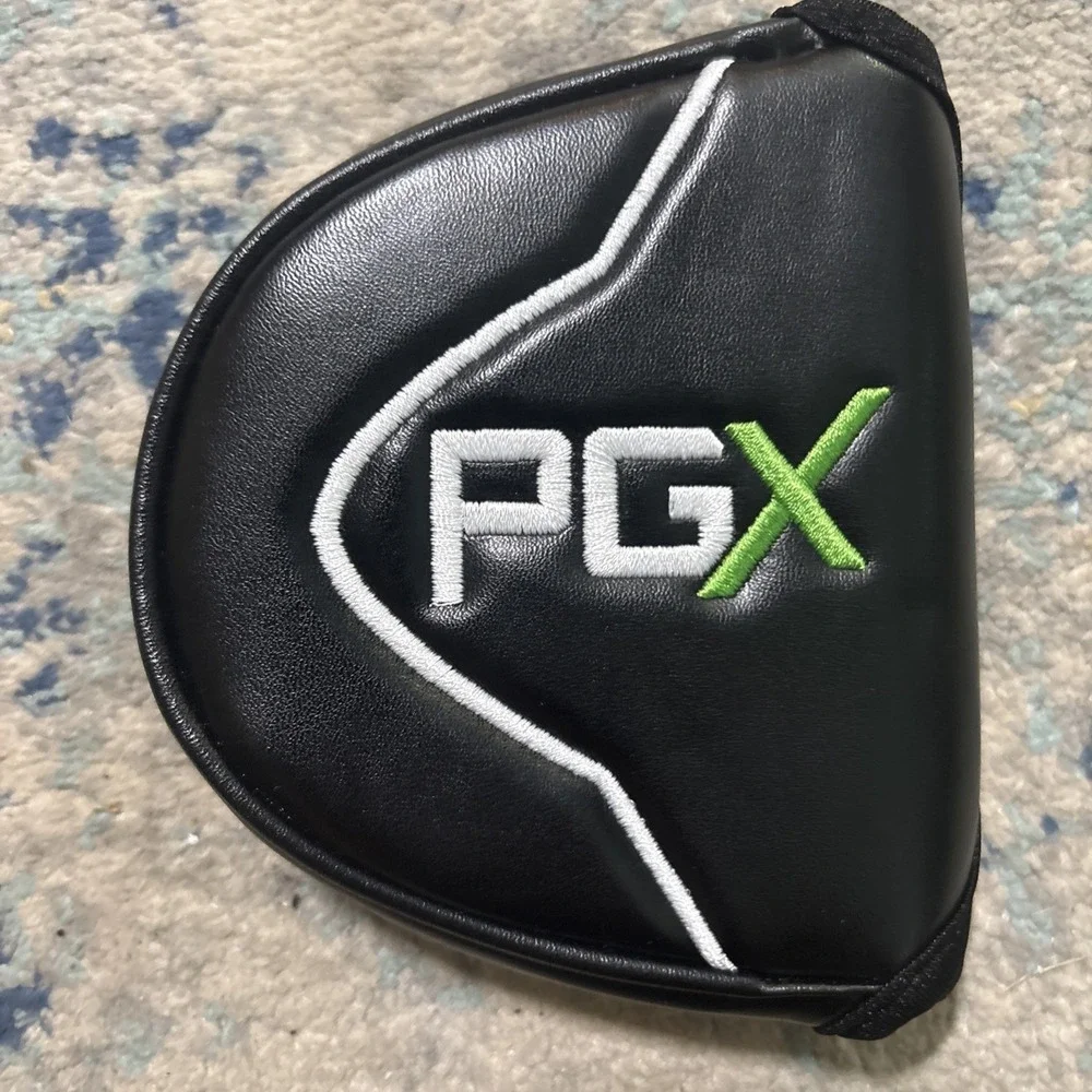 Pinemeadow PGX Mallet Putter HeadCover Rounded Putter Cover Black Right Handed